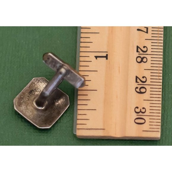 Vintage Sterling Silver Cuff Links by Swank, K25 - Picture 2 of 2